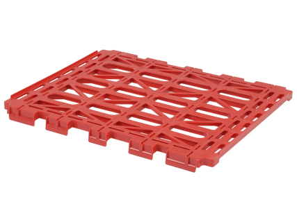 Zwischenboden 810 x 670 x H 56 mm - f&uuml;r Rollcontainer 682 mm breit (Euro) - Kunststoff, rot