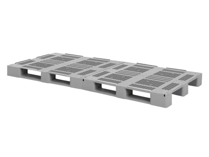 Kunststoffpalette D3-DUO - 2400 x 1000 mm - mit R&auml;ndern 7 mm - 3 Palettenkufen - verst&auml;rkt