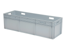 Stacking bin 1200x400xH338mm closed 6 OH grey