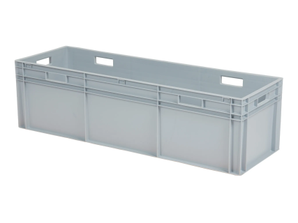 Stacking bin 1200x400xH338mm closed 6 OH grey
