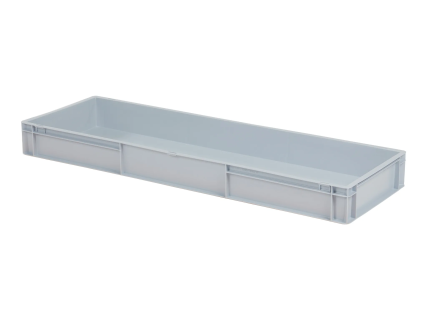 Stacking bin 1200x400xH120mm closed CH grey