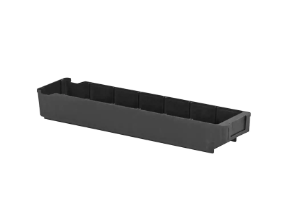 Onderdelenbak - kunststof magazijnbak - 400 x 94 x H 80 mm - grijs
