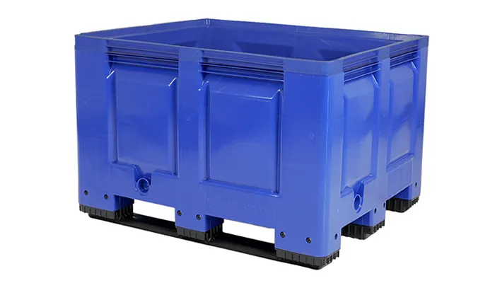 Blauwe palletboxen