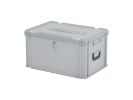 Stembus - met brievenbusklep en slot - 600 x 400 x H 335 mm - grijs - gelijksluitend slot