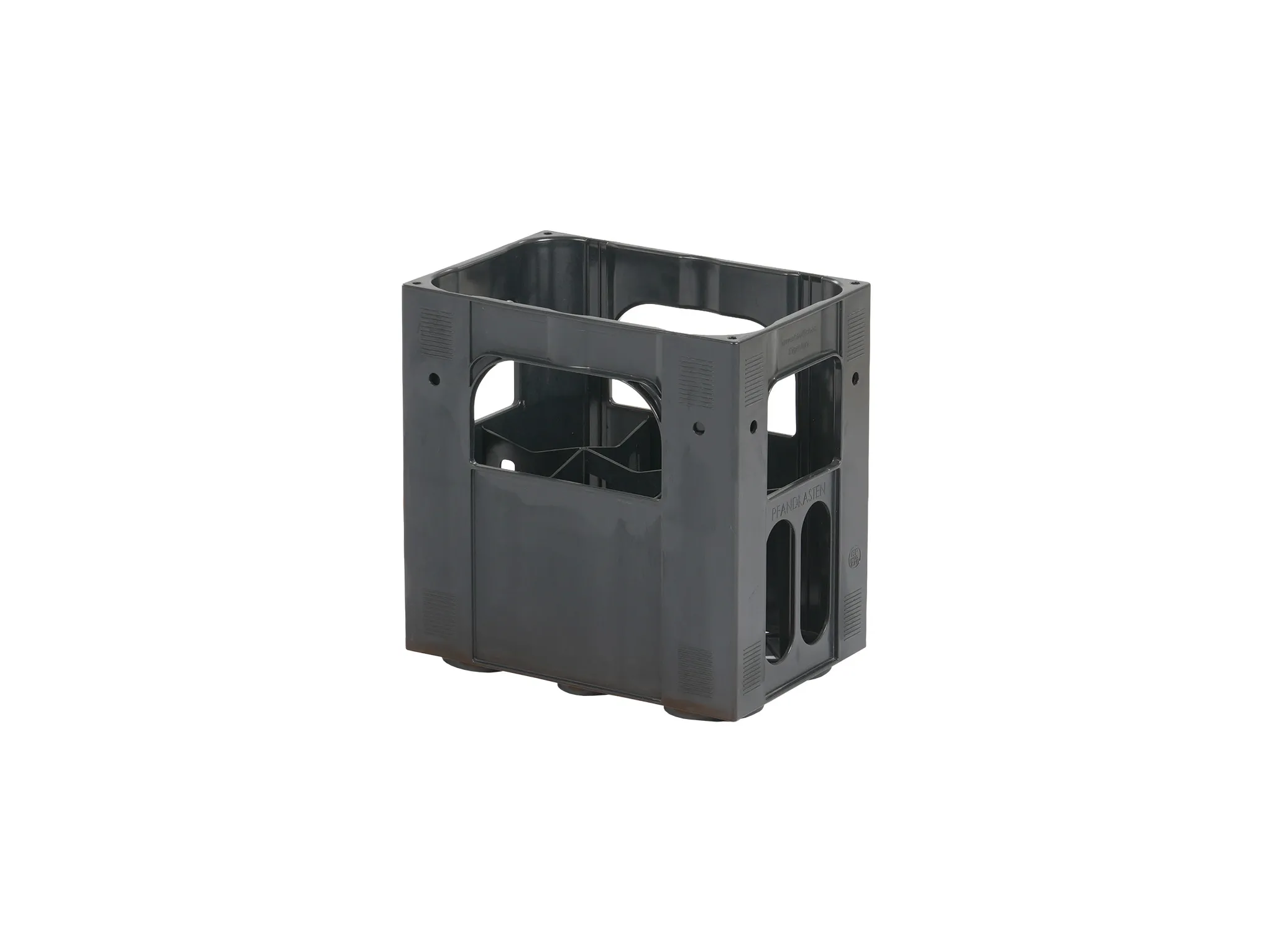 Flessenkrat 300 x 200 x H 304 mm - 6 vakken - zwart