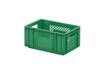 Caisse gerbable Euronorm RX - 300 x 200 x H 142 mm (fond renforc&eacute;) - vert