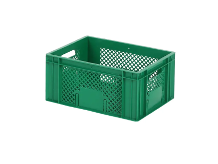 Caisse gerbable Euronorm RX - 400 x 300 x H 193 mm (fond renforcé) - vert