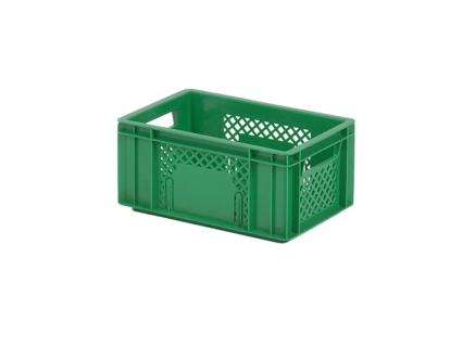 Caisse gerbable Euronorm RX - 300 x 200 x H 142 mm (fond renforc&eacute;) - vert