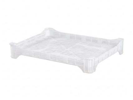 Ventilatiekrat/droogtray 800x600xH120mm - geheel geperforeerd ledikantmodel - levensmiddelengeschikt - wit