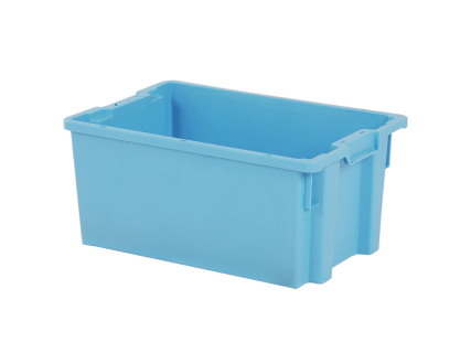 Bac gerbable embo&icirc;table Euronorm - 600 x 400 x H 270 mm - bleu