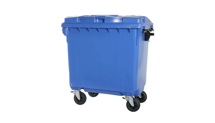 Conteneurs poubelles bleus