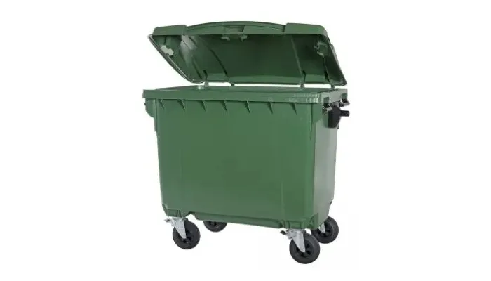 Green wheelie bins