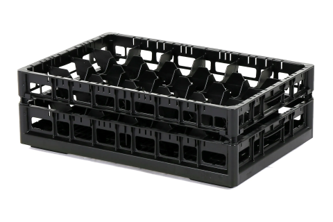 Clixrack casier &agrave; verres de 600 x 400 mm - hauteur maximale du verre 145 mm &ndash; Avec une cloison de 4 x 6 &ndash; &Oslash; de verre maximal 88 mm&nbsp;