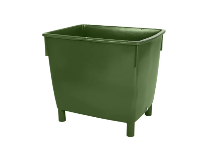 Bac de transport 400 litres - 945 x 725 mm - embo&icirc;table - sur pieds - vert