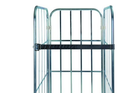 Spanngurt aus Gummi - 485 x 40 mm - mit Blechhaken, Spanngriff und Metallschnalle