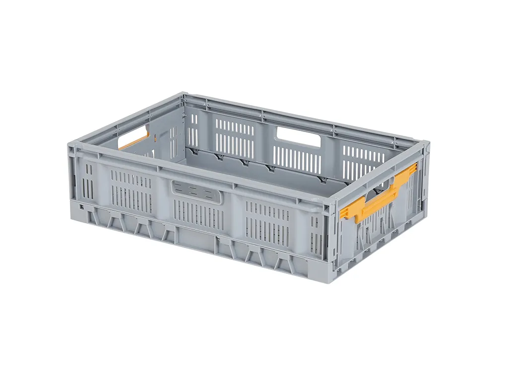 Folding crate - 600 x 400 x H 170 mm - grey