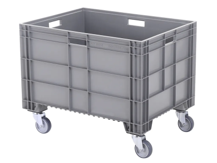 Euronorm stacking bin - 800 x 600 x H 640 mm (wheeled)