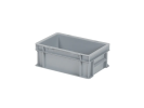 Stapelbak - 300 x 200 x H 120 mm - gesloten handgrepen - gladde bodem - grijs