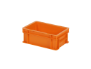 Stapelbak - 300 x 200 x H 120 mm - gesloten handgrepen - gladde bodem - oranje