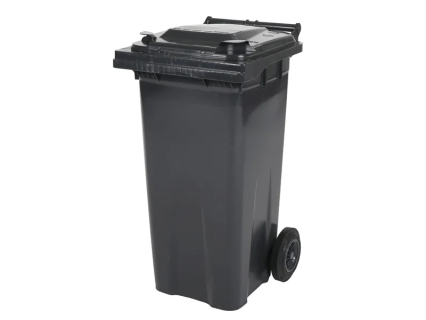 2-Rad - M&uuml;lltonne 120 Liter - Grau - M&uuml;llgro&szlig;beh&auml;lter