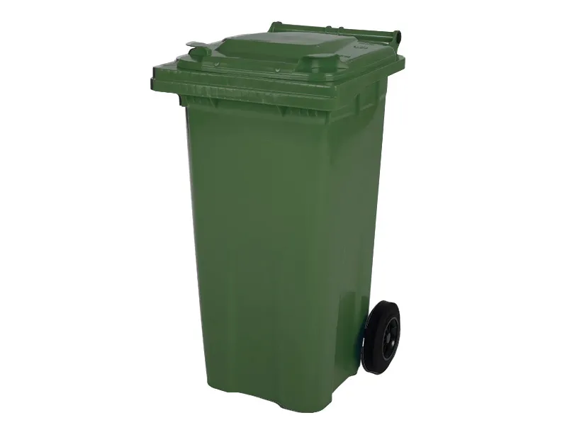 Two-wheeled 120 litre waste container - green