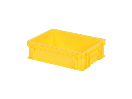 Stapelbeh&auml;lter - 400 x 300 x H 120 mm - Gelb (glatter Boden)