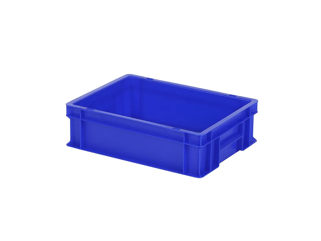SOLID LINE Stapelbehälter / Tellerbehälter - 400 x 300 x H 120 mm - Blau (glatter Boden)