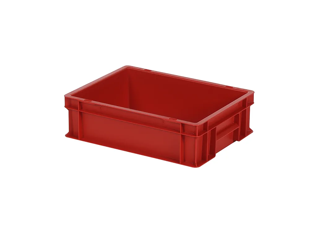 SOLID LINE Stapelbehälter / Tellerbehälter - 400 x 300 x H 120 mm - Rot (glatter Boden)
