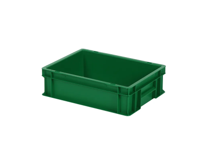 Stapelbeh&auml;lter - 400 x 300 x H 120 mm - Gr&uuml;n (glatter Boden)