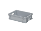 Bac gerbable - 400 x 300 x H 120 mm - Gris - poign&eacute;es ouvertes
