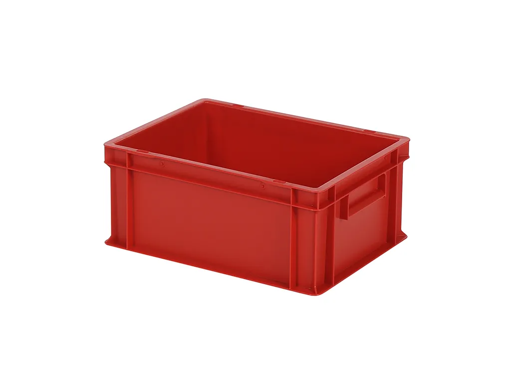 SOLID LINE Stapelbehälter / Tellerbehälter - 400 x 300 x H 175 mm - Rot (glatter Boden)