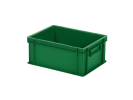 Stapelbak - 400 x 300 x H 175 mm - gesloten handgrepen - gladde bodem - groen
