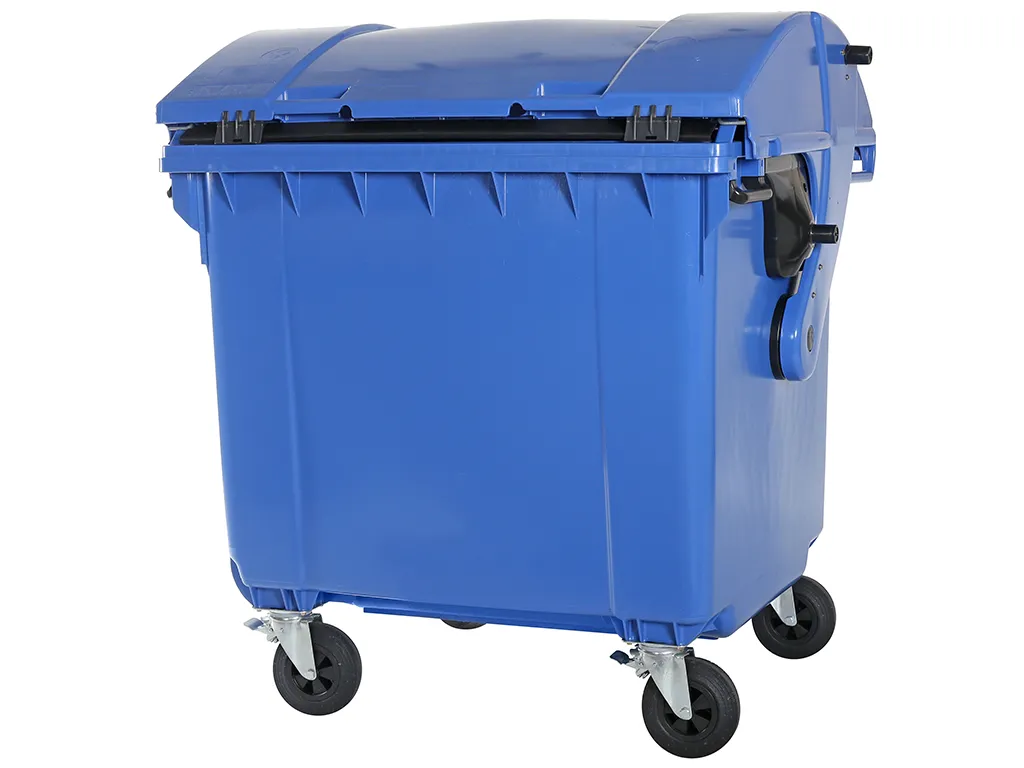 4-Rad Müllgroßbehälter 1100 Liter mit Runddeckel - Blau