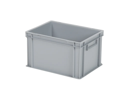Stapelbeh&auml;lter / Tellerbeh&auml;lter - 400 x 300 x H 236 mm - Grau (glatter Boden)