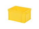 Stapelbak - 400 x 300 x H 236 mm - gesloten handgrepen - gladde bodem - geel
