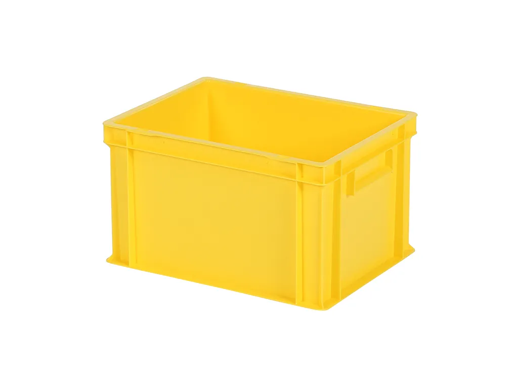 Stapelbehälter / Tellerbehälter - 400 x 300 x H 236 mm - Gelb (glatter Boden)