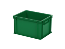 Stapelbak - 400 x 300 x H 236 mm - gesloten handgrepen - gladde bodem - groen