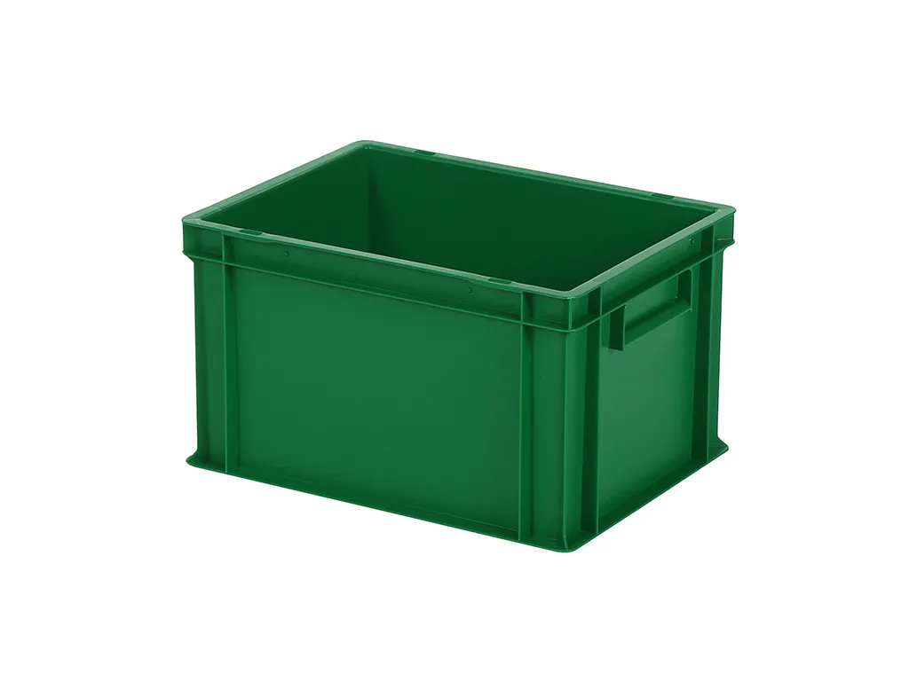 Stacking bin / bin for plates - 400 x 300 x H 236 mm - green (smooth base)
