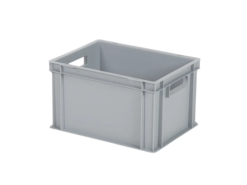 Stacking bin / bin for plates - 400 x 300 x H 236 mm - grey (smooth base)