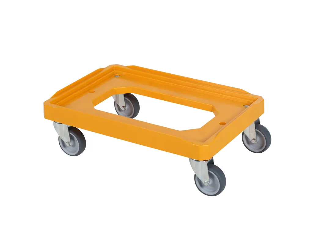 Plastic trolley - universal - rubber swivel castors