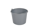 Eco-bouwemmer 12 liter met gegalv. draagbeugel grijs