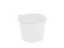 Eco-bouwemmer 12 liter met gegalv. draagbeugel wit