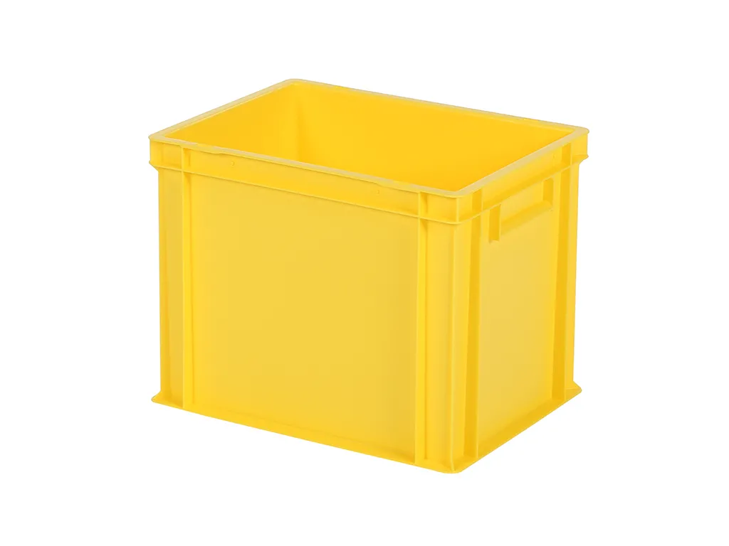 Stacking bin / bin for plates - 400 x 300 x H 320 mm - yellow (reinforced base)