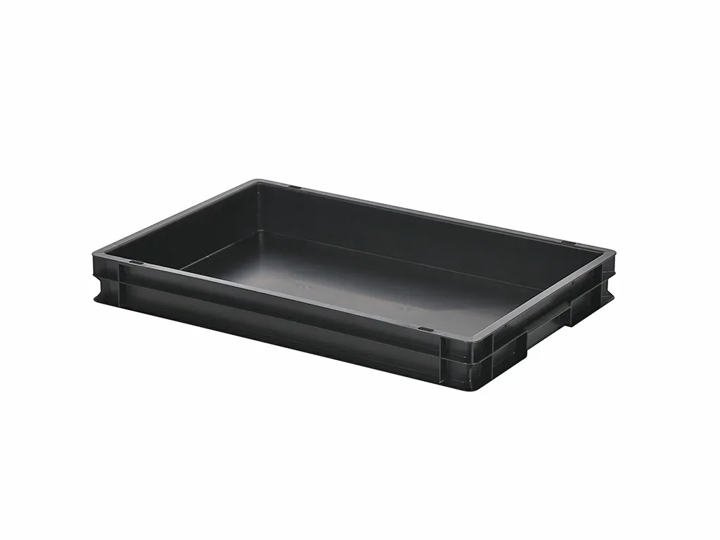 Stacking bin / drip tray - 600 x 400 x H 75 mm - black (smooth base)