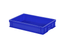 Stapelbehälter Euronorm - 600 x 400 x H 120 mm - Blau (glatter Boden)