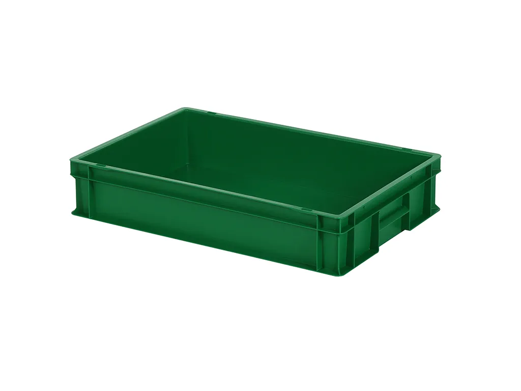 Stacking bin - 600 x 400 x H 120 mm - green (smooth base)