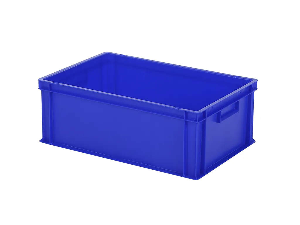 Stacking bin - 600 x 400 x H 220 mm - blue (smooth base)