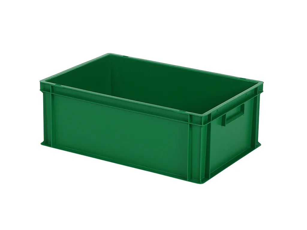 Stacking bin - 600 x 400 x H 220 mm - green (smooth base)
