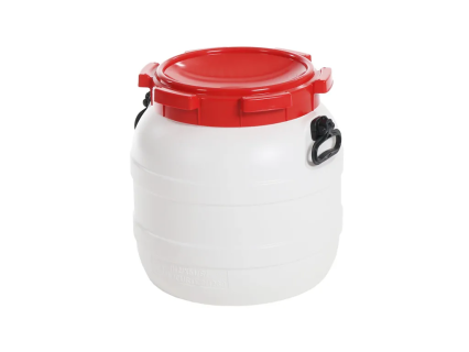 Fût à ouverture L 42,5 l 415x390mm  poig. blanc/rouge