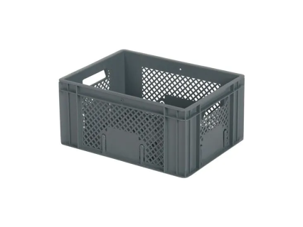 Stapelbehälter 400x300xH193mm durchbr. grau